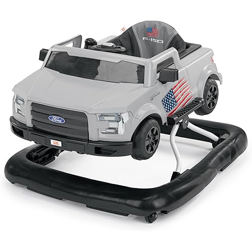 Bright Starts Ways to Play Walker - Ford F-150, All American, 4-in-1 Walker for 6 Months and Up, 2 Can Play at Once