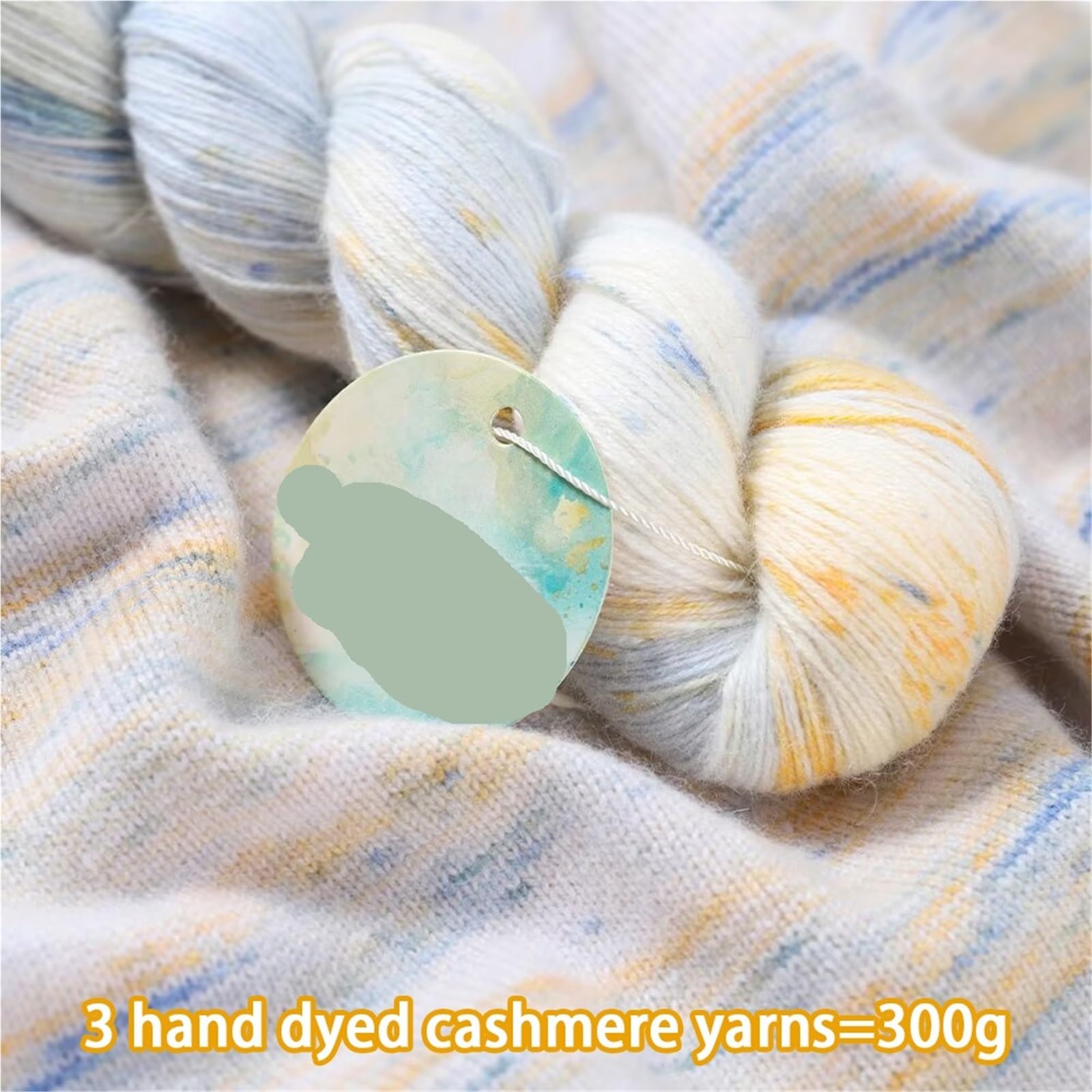 Hilo de cachemira teñido a mano, lana colorida y degradado medio-grueso, materiales hechos a for tejer informal, 300g(Color-06)