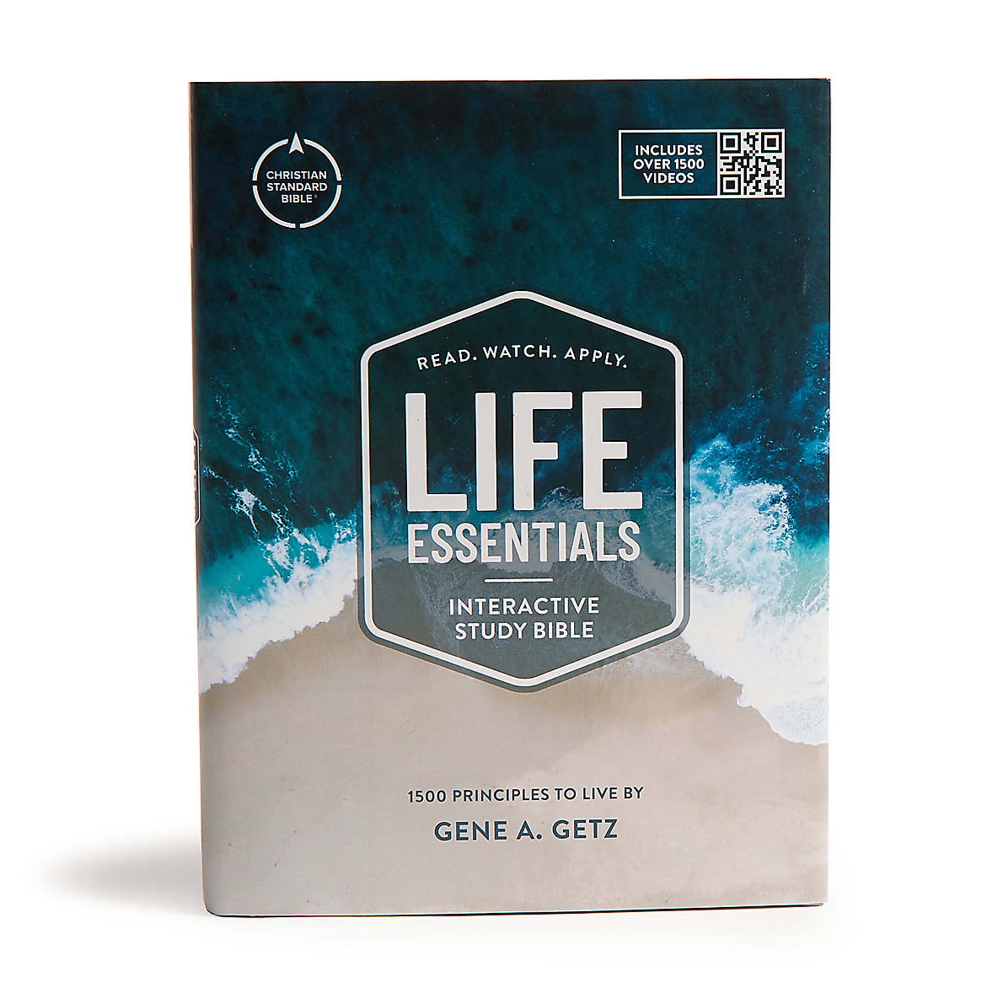 CSB Life Essentials Interactive Study Bible, Hardcover, Jacketed, Black Letter, Study Commentary, Life Principles, QR Codes, Videos, Easy-to-Read Bible Serif Type