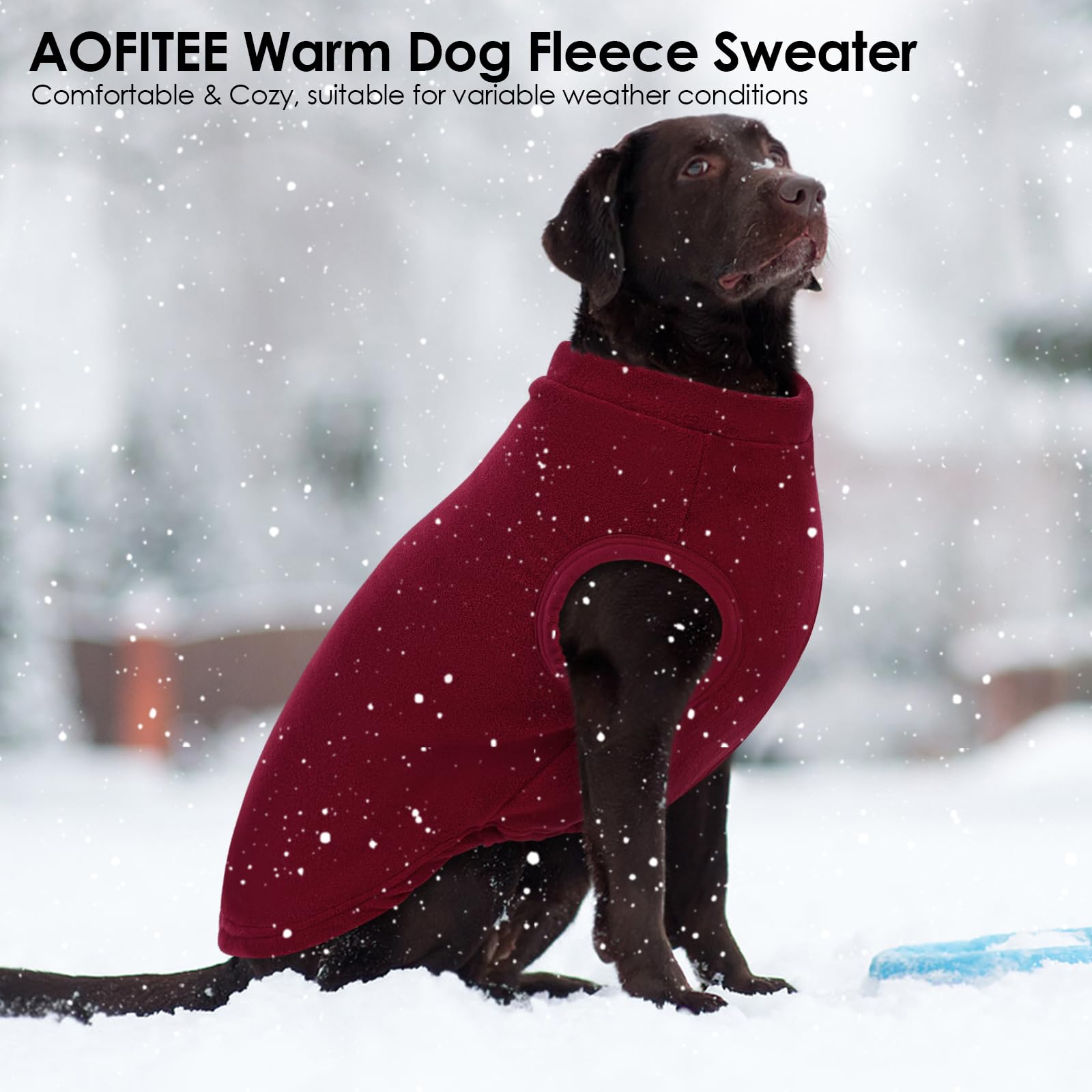 AOFITEE Pull en polaire pour chien, gilet en polaire chaude pour chiens de très grande taille, pull extensible sans manches pour l'automne et l'hiver, pull thermique pour animaux de compagnie, pull