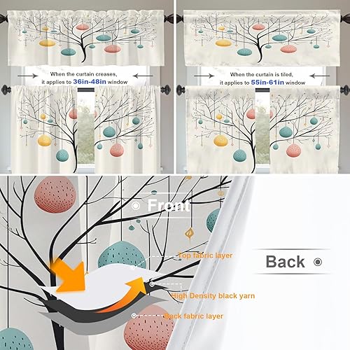 Miniatura 1201 de Cenefas de cocina modernas con patrón de cobre marrón dorado para ventanas, cenefas opacas abstractas de marcas de arañazos y cortinas opacas