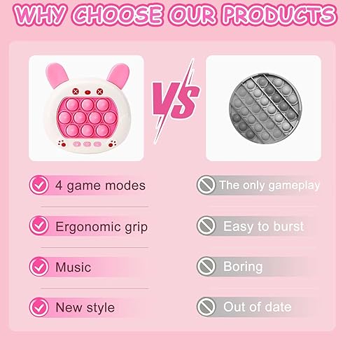 Miniatura 5 de Juguete para ansiedad con luz para niños y adultos, juego de mano, juguetes sensoriales de empuje rápido, máquina de juego de rompecabezas, alivio