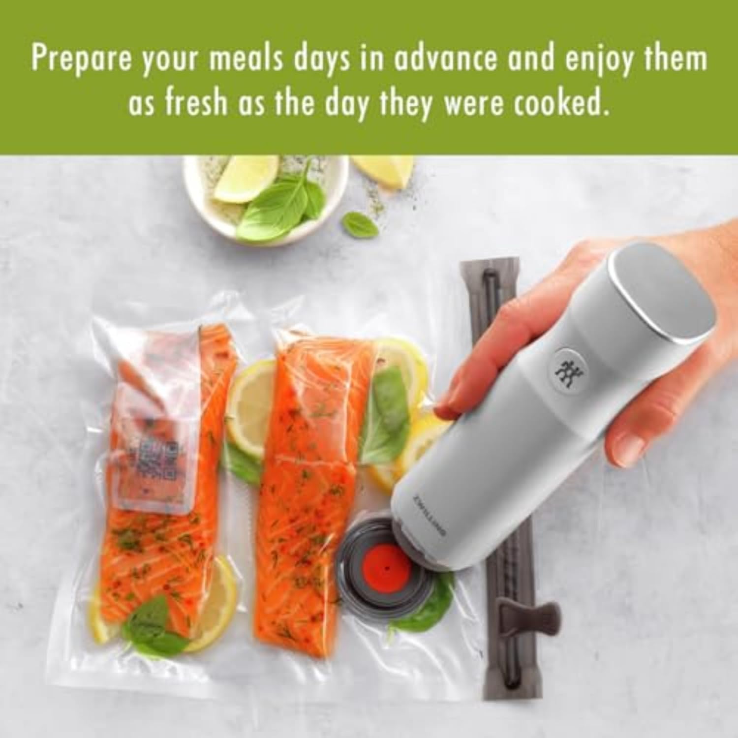 ZWILLING Fresh & Save 10-pc Vacuum Sealer Bags, Sous Vide Bags, Meal Prep - Small - Image 11