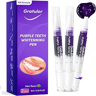 Purple Tooth Whitening Pen, V34 Purple Teeth Pen, Purple Toothpaste for Teeth Whitening, V34 Color Corrector Toothpaste, V34 Color Corrector Serum(3 Pens)