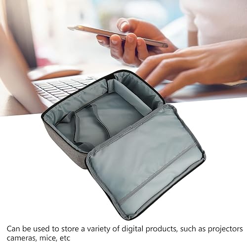 Miniatura 2 de Estuche para proyector, bolsa de proyector resistente de 13.6 x 7.9 x 4 pulgadas, funda de transporte para proyector portátil, estuche de nailon