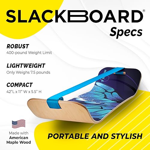 Miniatura 8 de Gibbon GiBoard - Tabla de equilibrio para adultos y niños, equipo de entrenamiento Slackline, entrenamiento de gimnasio en casa, tabla de balanceo