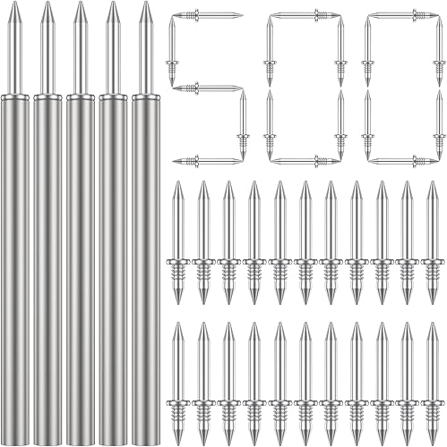 500 piezas de hilo de doble cabeza para zócalo sin costuras, tornillos nvisibles y herramienta de manga específica para uñas, línea de zócalo de