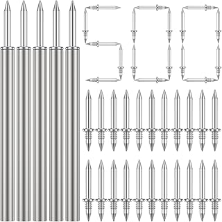 500Pcs Double-Head Skirting Thread Seamless Nail, nvisible Screws & Nail-Specific Sleeve Tool, Metal Skirting Line Without Marks Nail, Rust-Proof No Trace Skirting Thread Screws Set