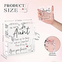 Vista 2 de Regalos para Tía de Sobrina - Placa Única de Pieza de Rompecabezas de Acrílico para Cumpleaños de Tía, Decoraciones de Escritorio, Regalo para Tía
