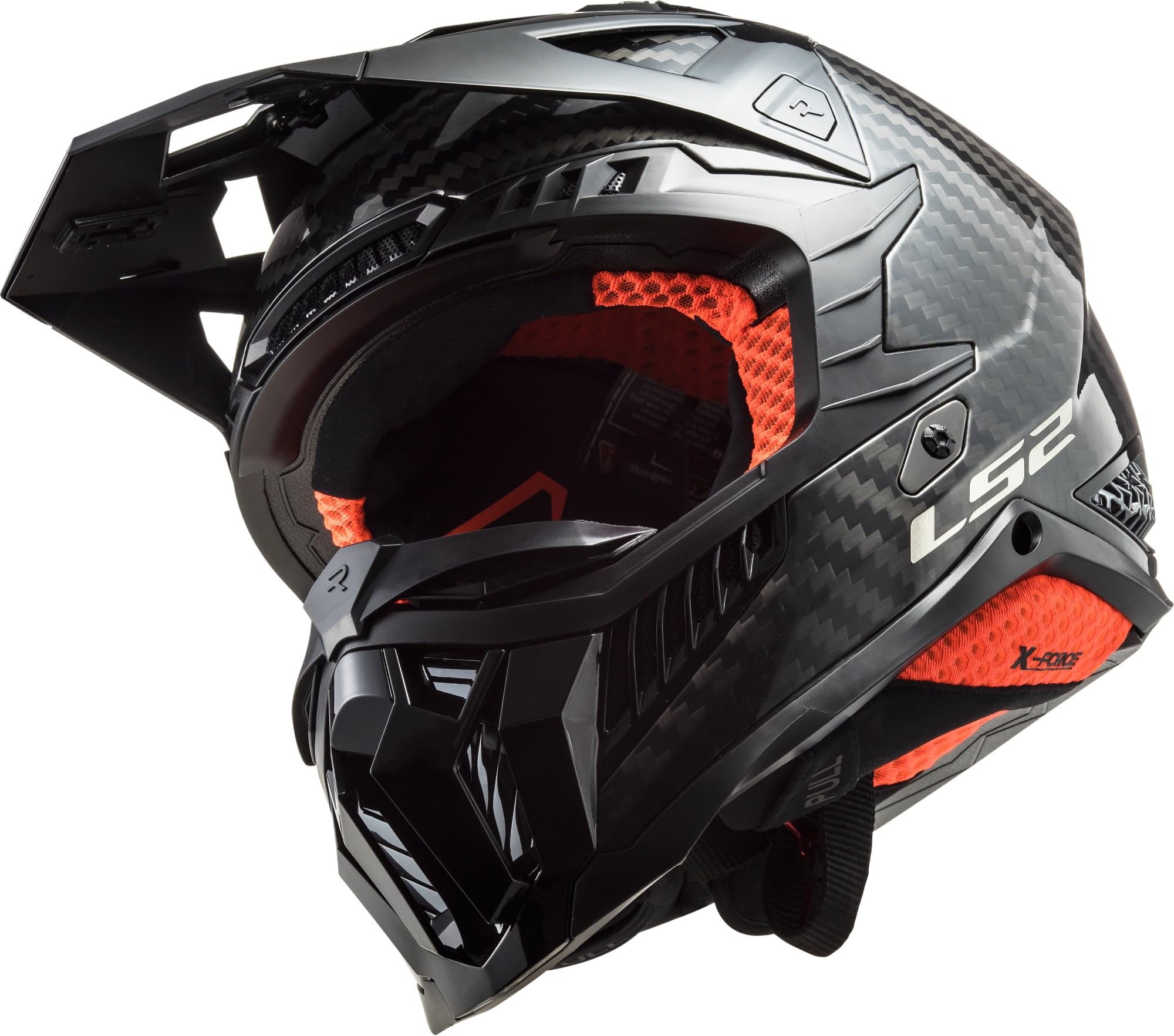 LS2, Casque Moto Cross MX703 X-Force Gloss Carbon, S | Ventilation optimisée