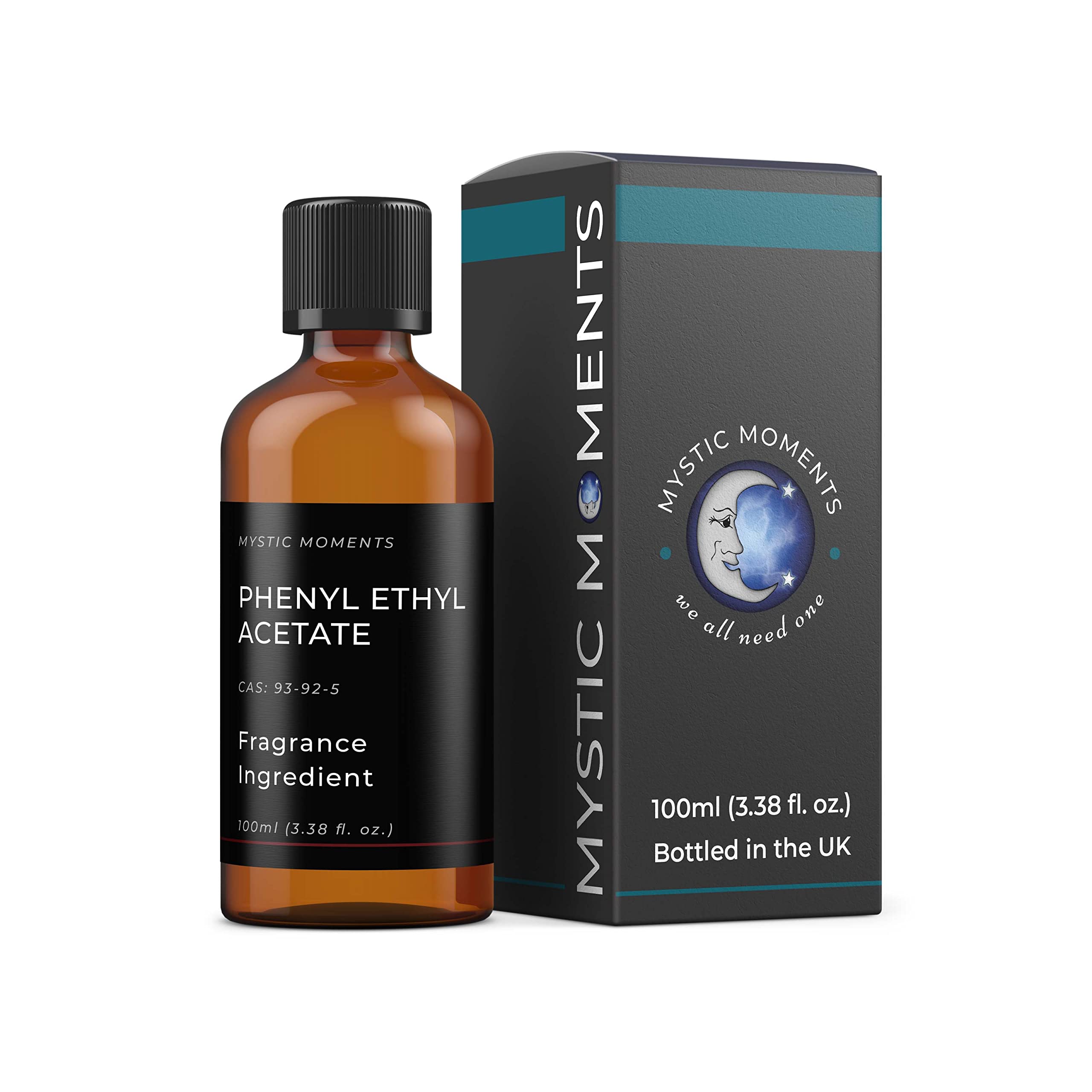 Mystic Moments | Phenyl Ethyl Acetate Fragrance Ingredient 100ml | Sweet Rose Peach Aroma | Perfumery & Cosmetic Use