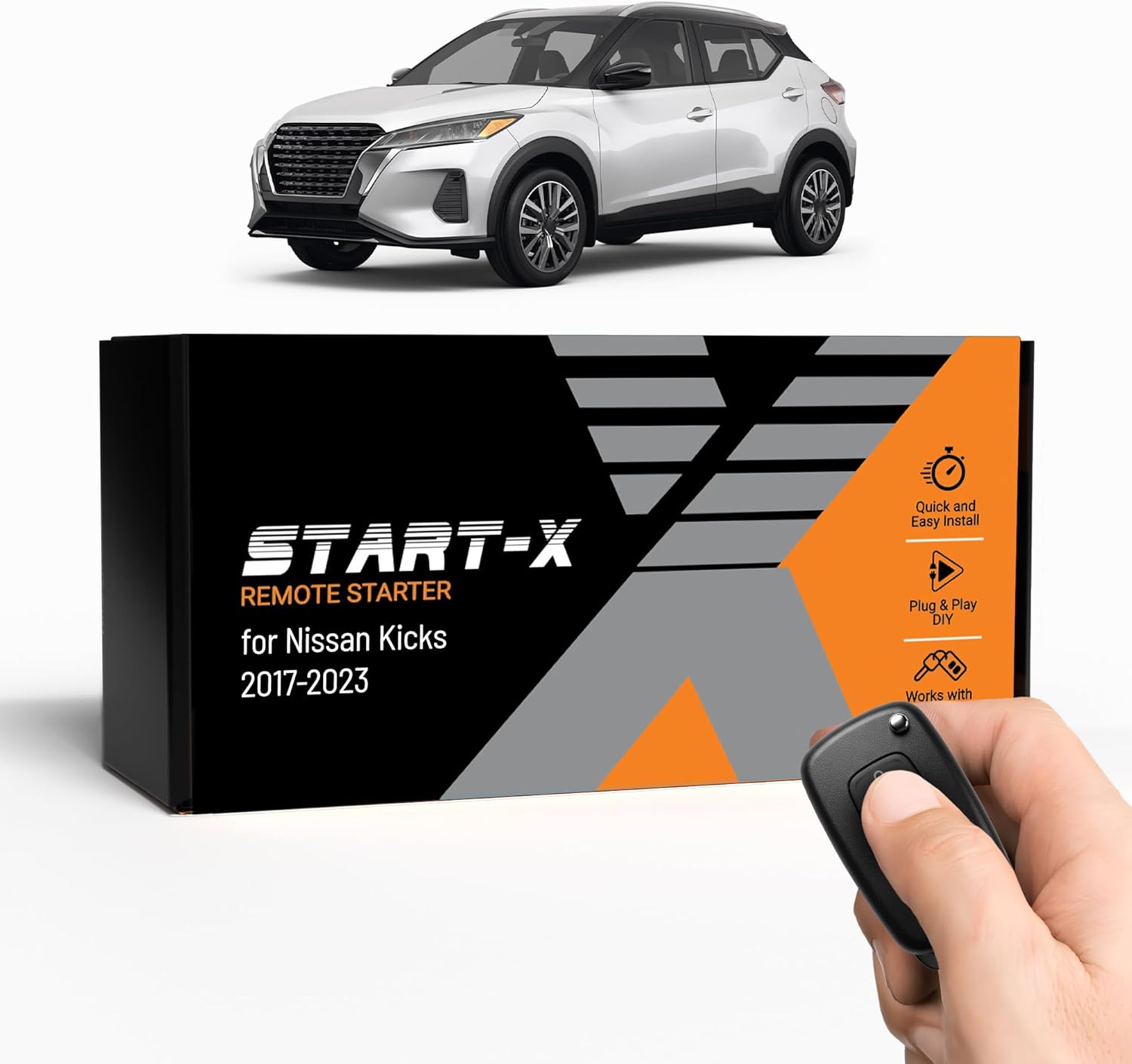 Start-X Remote Starter Kit for Nissan Kicks (2017, 2018, 2019, 2020, 2021, 2022, 2023) Vehicles | Push-to-Start Ignition | Plug & Play Install | Lock 3X to Remote Start | Zero Wire Splicing