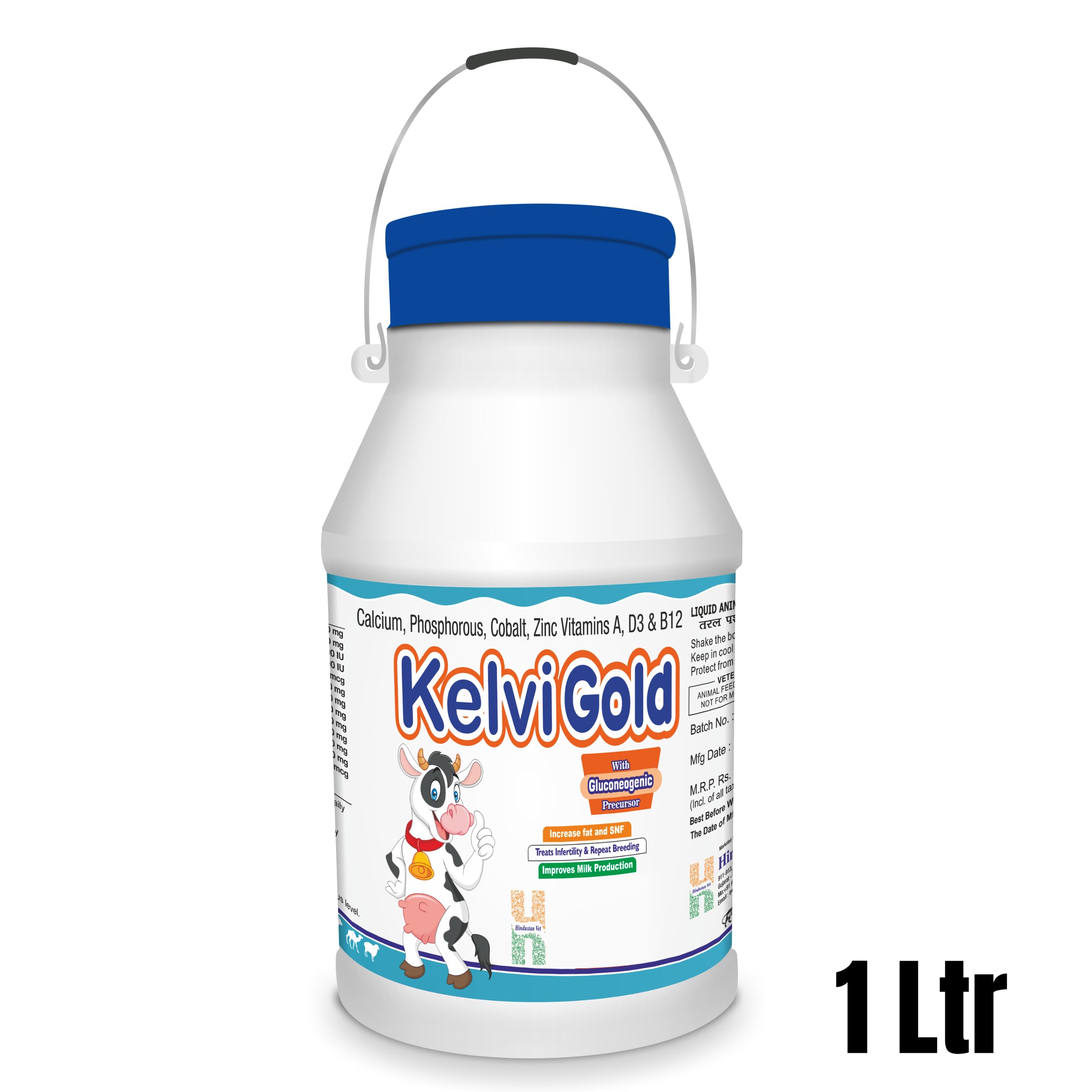 Kelvigold Chelated Liquid Calcium for Cattle| Cow| Buffalo (with Gluconeogenic Precursor) Pet Health Supplements (1 L) (B0B912BCZP) Amazon Price History, Amazon Price Tracker