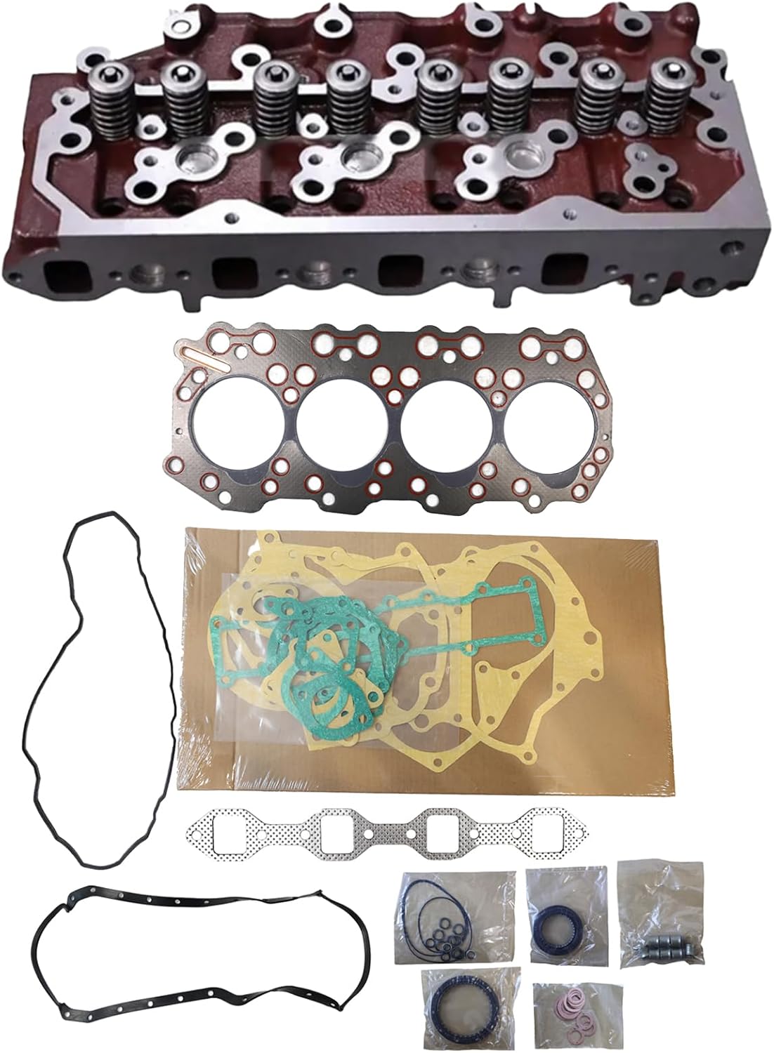 Cylinder Head Compatible for Mitsubishi S4Q2 Engine (Complete Cylinder Head)