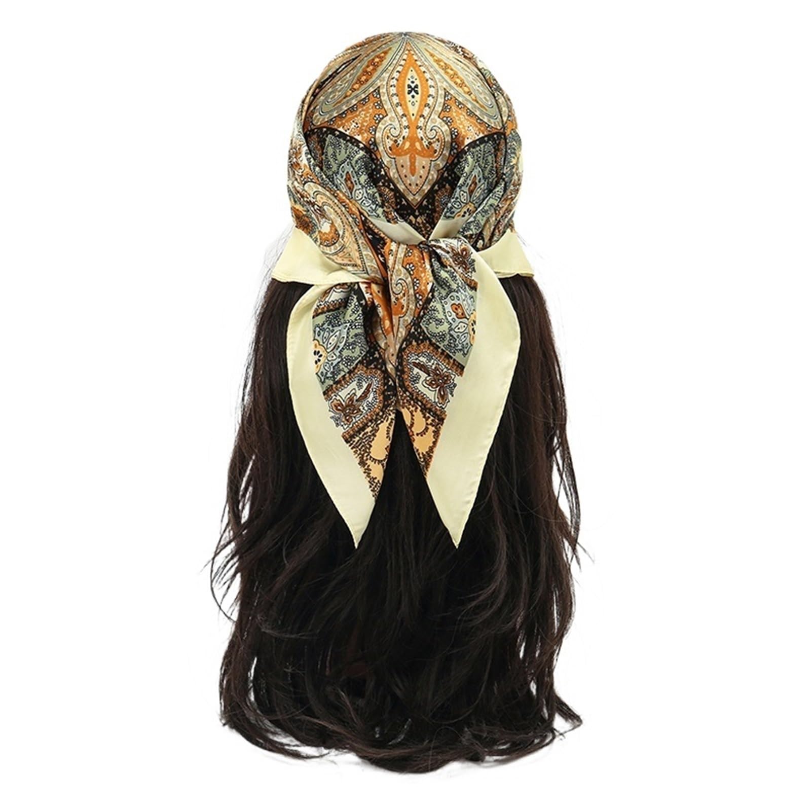 Bufandas, Pañuelo Cuadrado de Seda Estampado for Mujer, hiyab, Bandas for el Pelo 70 cm, pañuelo for Cuello, Chal satén for, Cinta for la Cabeza for