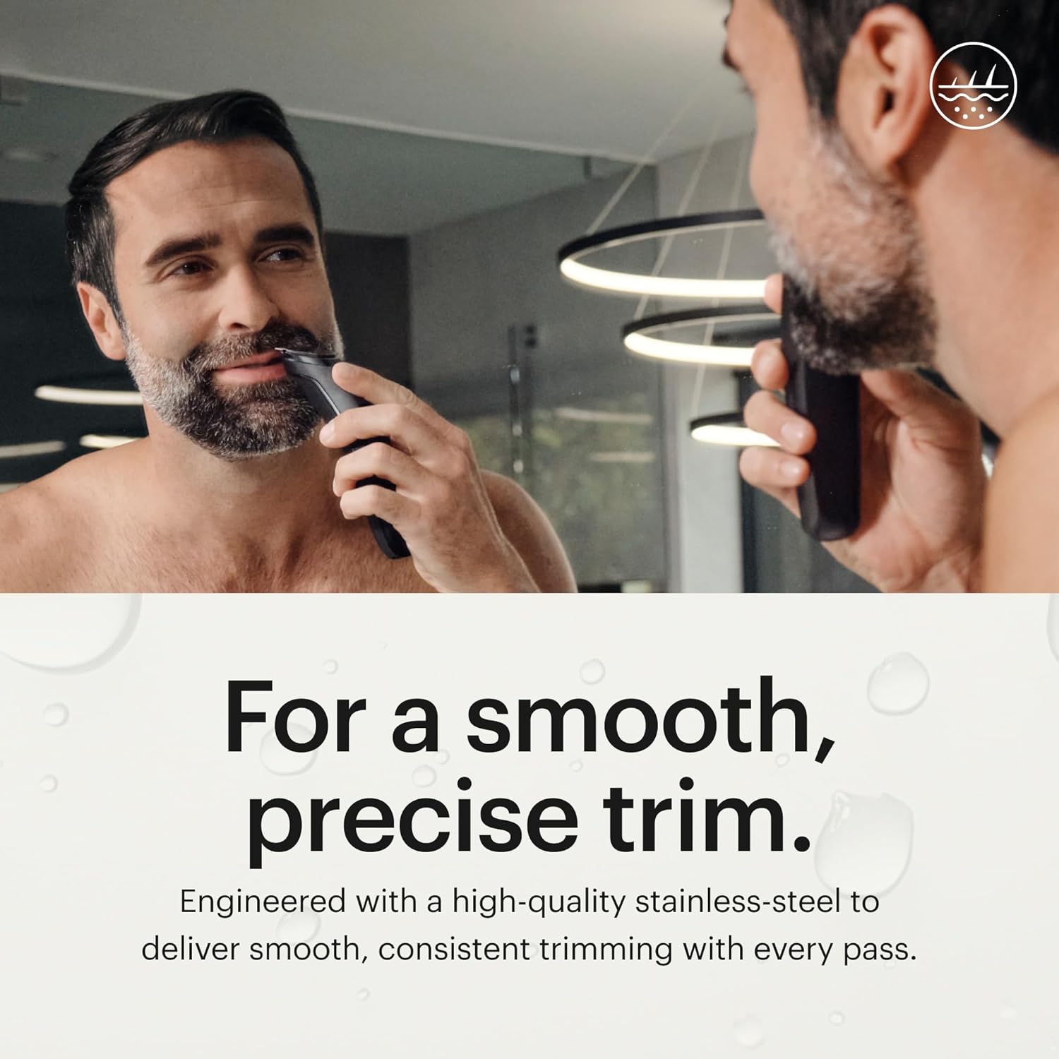 MANSCAPED® The Beard Hedger® Plus Replacement Blade – Stainless Steel Beard Trimmer Blade Refill, Precision Cutting Head, Easy Snap-On, No Oiling Required, Waterproof, 1-Pack