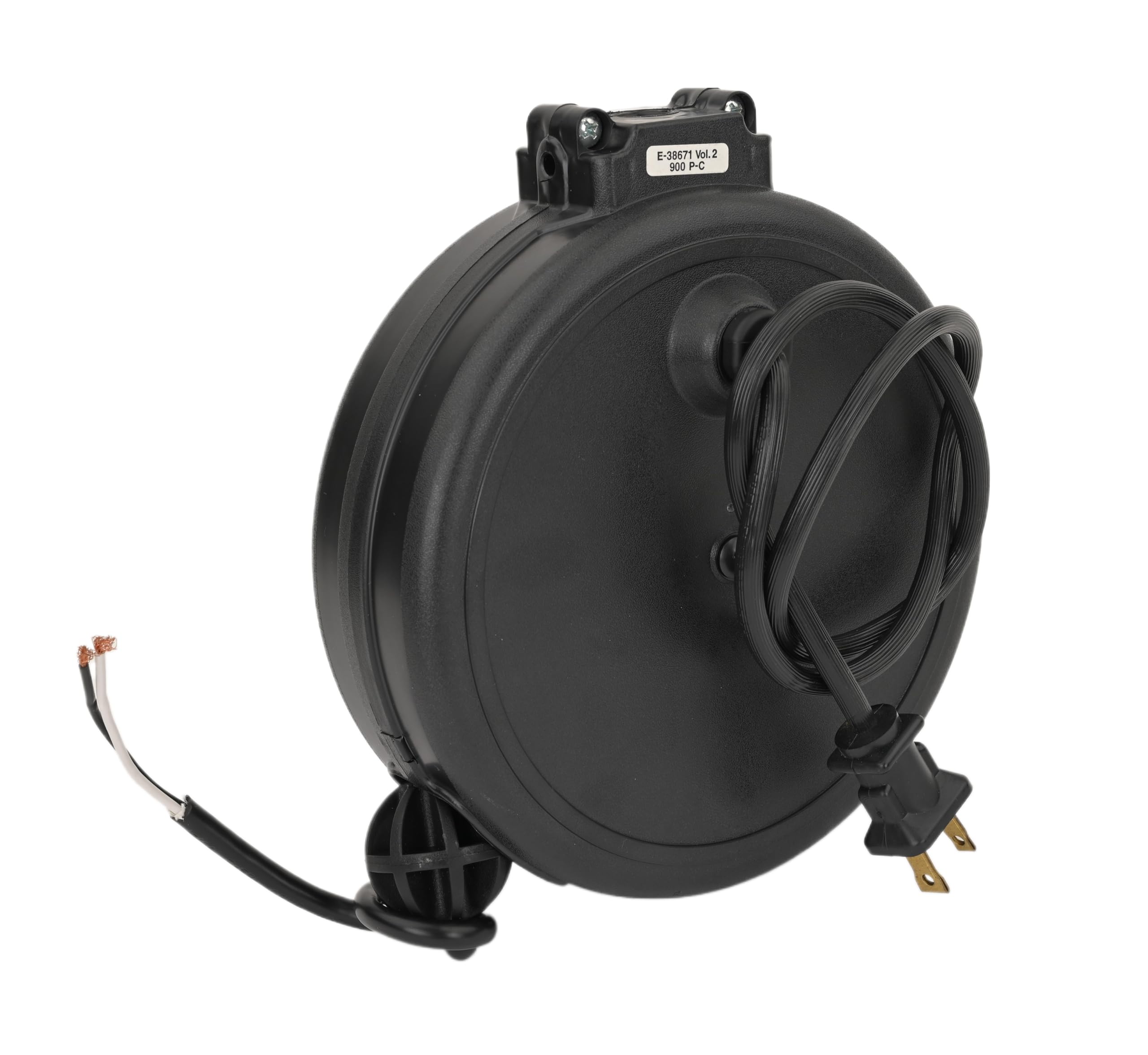 20FT CORD REEL (SVT) Retracting Reel, 2 Conductor, 18 Gauge, Extends to 20 FT Feet