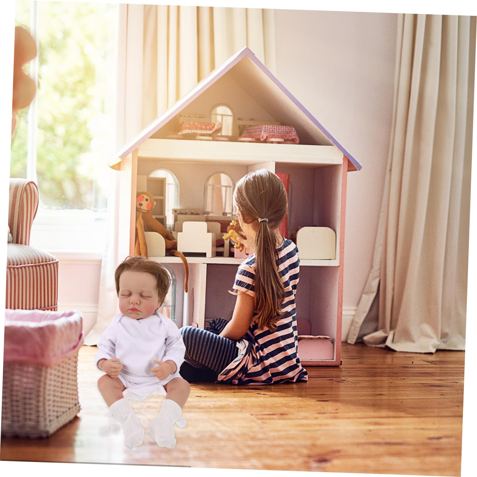 Bambolotto Maschio in Vinile Realistico Bambolotto Ragazzo Ragazza Simulato per Giochi Educativi e Regali per Ragazzo Oltre i Anni