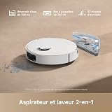 DREAME D20 Robot Vacuum Cleaner 13000Pa,Double Detangle Brush Pet Hair LDS Navigation 2-in-1 Vacuum Cleaner and Mop for Hard Floors Carpets 5200mAh Battery,White - 4