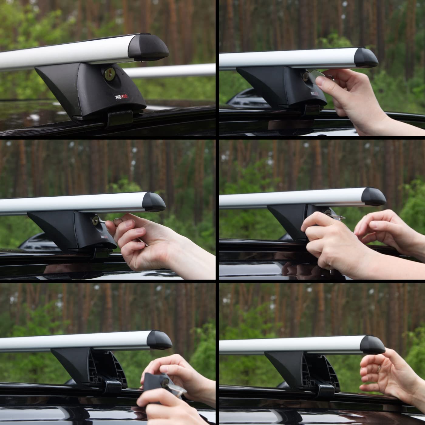 RIDIGO Glider Dachträger für Opel Zafira 3 III C Tourer 2012-2019 | Aluminium, 75 kg Tragkraft, geschlossene Dachreling, Silber