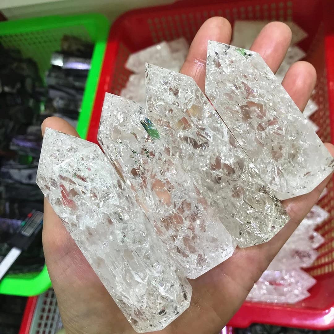 For 2-3 piezas de cristal de palomitas de maíz de cuarzo transparente Natural, varita de Ángel Reiki, piedra, decoración de habitación estética, Feng Shui moderno, Piedras decorativas for el hogar ERT