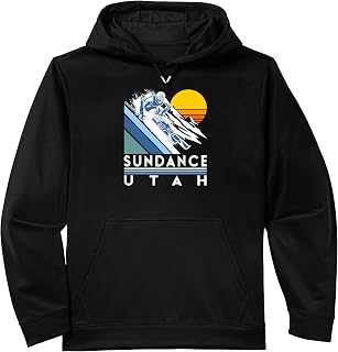 Sundance Utah Retro Ski Hoodie Performance Hoodie