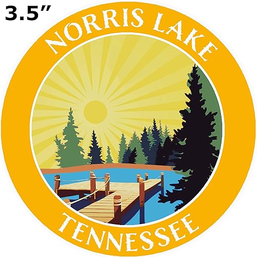 Miniatura 2 de Lake Dock Norris Lake Tennessee 3.5 pulgadas ventana coche camión calcomanía vacaciones aventura tema novedad apliques