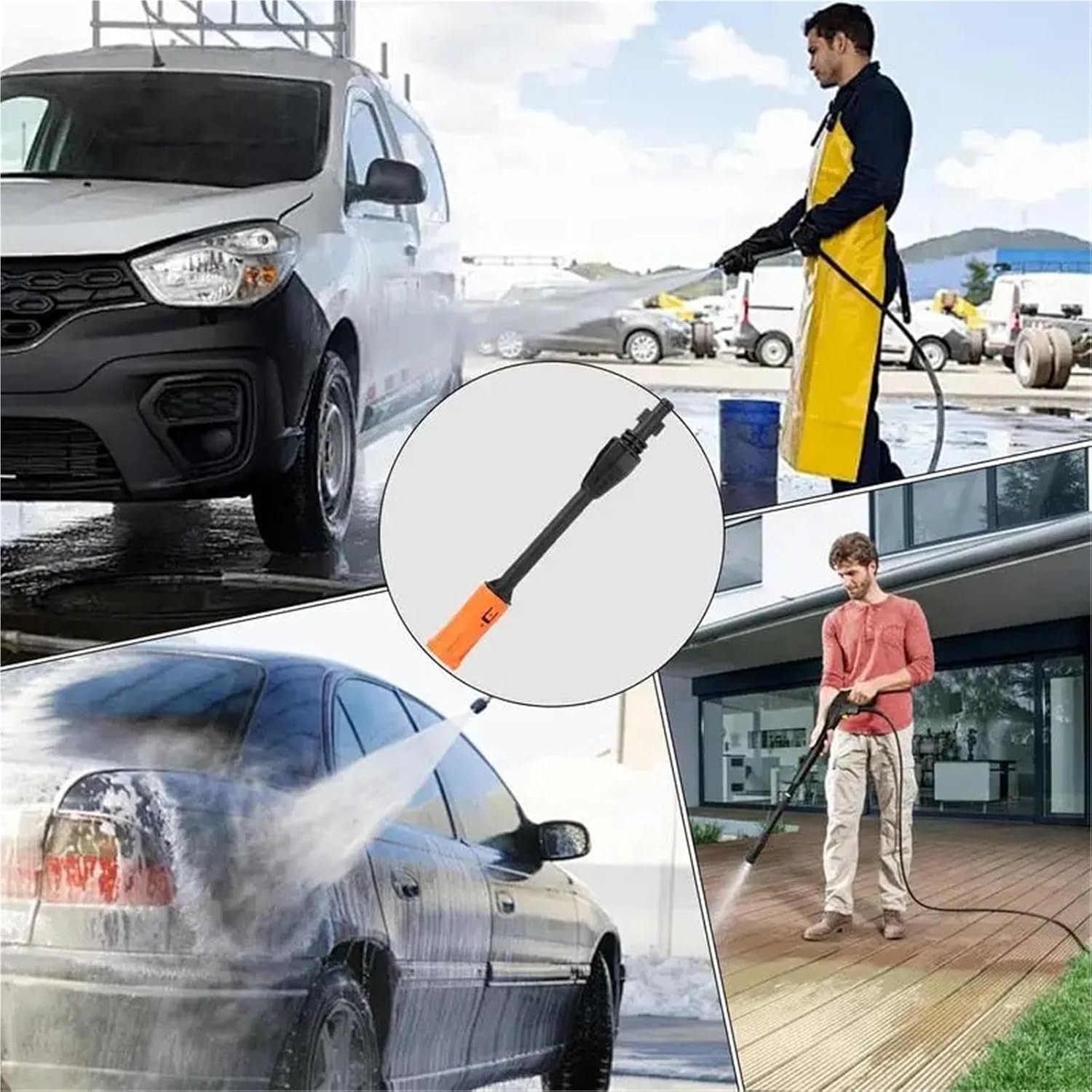 High Pressure Hose Nozzle Comfortable Extended Rod Hose Nozzle Sprayer Attachment Pressure Washer Accessories For Car Wash Shops