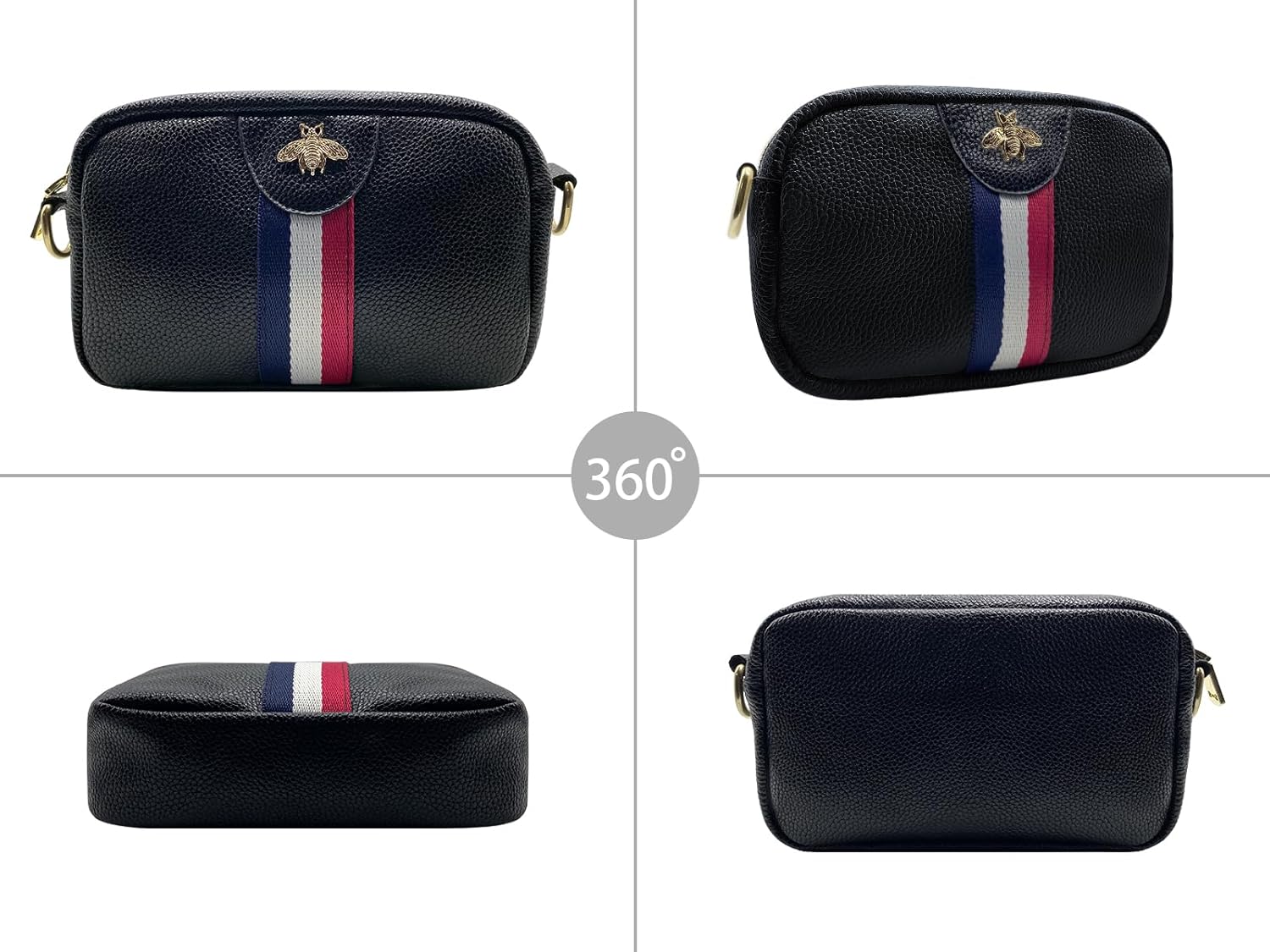 WYAQJLV Small Crossbody Bags for Women Bee Purses Trendy Designer Cell Phone Purse Mini Shoulder Handbag - Image 5