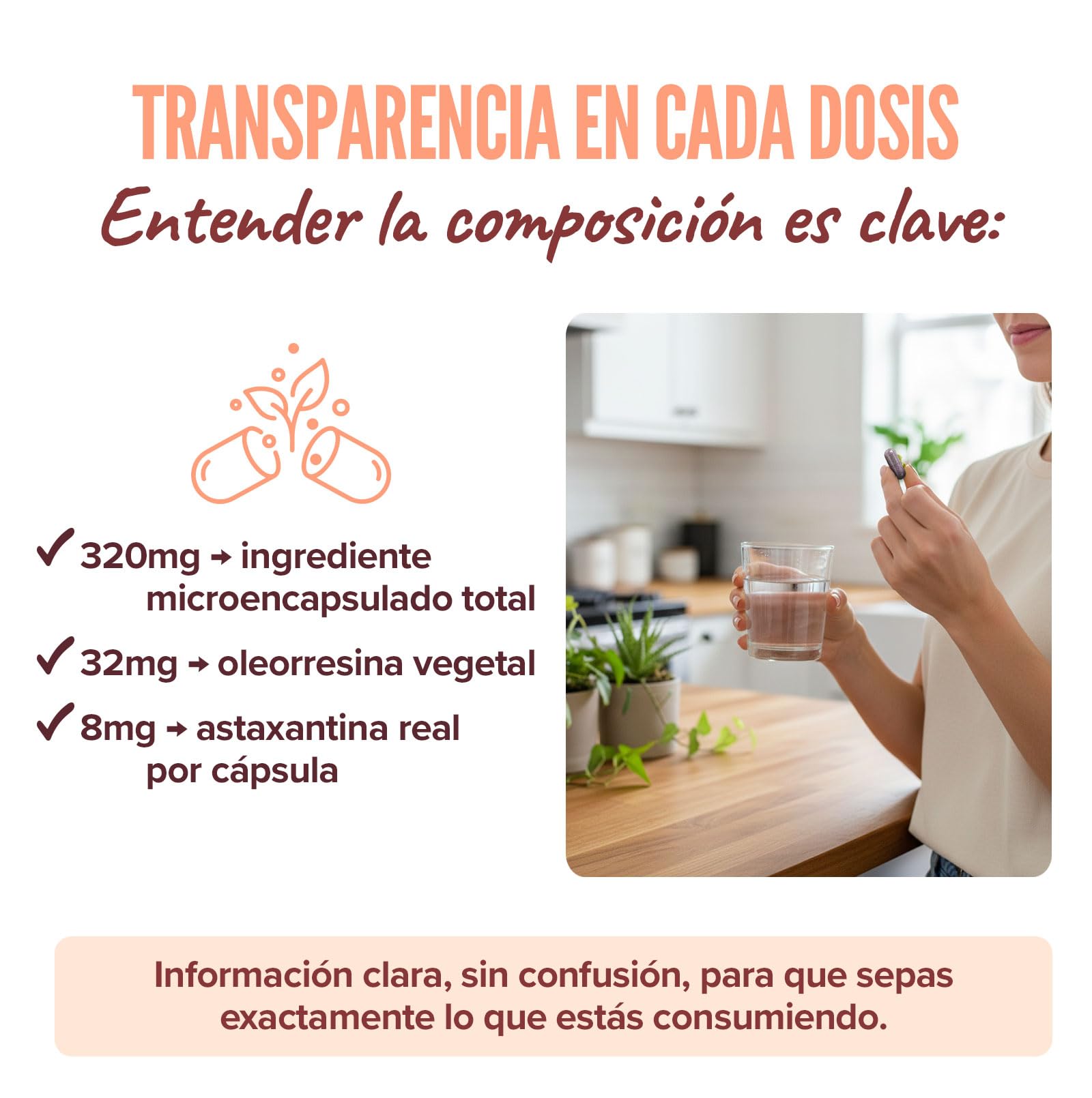HSN Astaxantina Natural 8mg Haematococcus Pluvialis | 120 Cápsulas Veganas | Microencapsulada Estabilidad Máxima | Vitamina A y E - Cuidado Vista Piel Antiox | Carotenoide Vegetal Sin Gluten