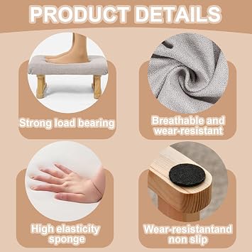 Foot Stool,Pouffe Footstool with Removable Padded Seat,Ottoman Stool for Rest Foot,Morden Under Desk Foot Rest for Living Room,Bedroom,Entryway,Office (Dark Dray)