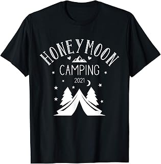 Honeymoon Camping for couples 2021 Just Married Gift T-Shirt