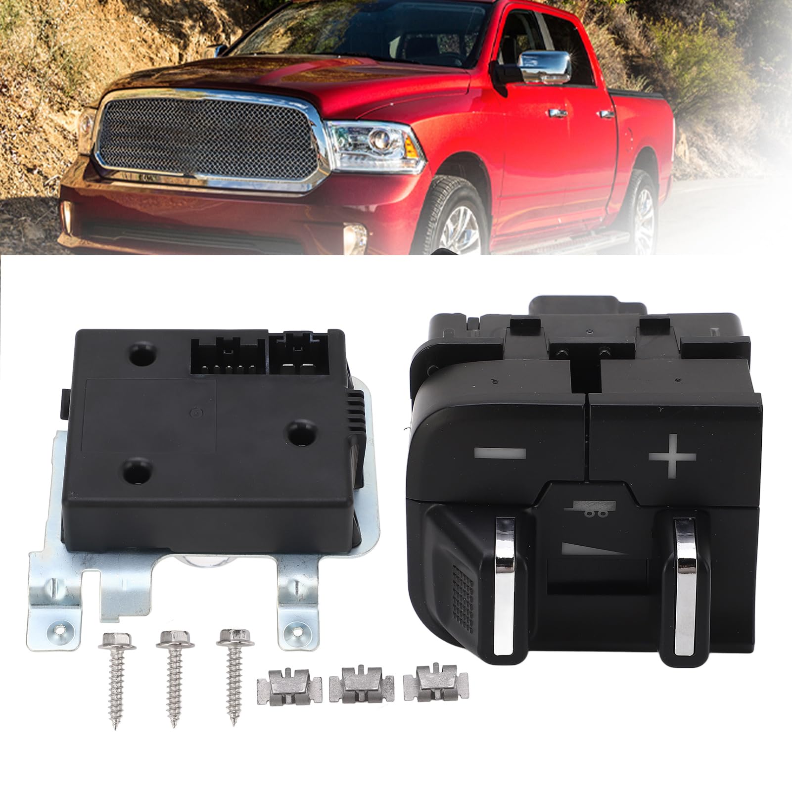 Bediffer Conjunto de Módulo de Control de Freno de Remolque, Reemplazo Duradero para 1500 2013-2014, ABS de Hierro Negro, 1 Unidad