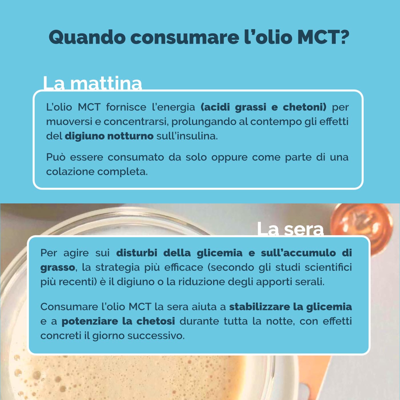 Olio MCT C8 C10 500ml – da Olio di Cocco Vergine, Estratto per Distillazione – Energia, Metabolismo, Keto & Low Carb