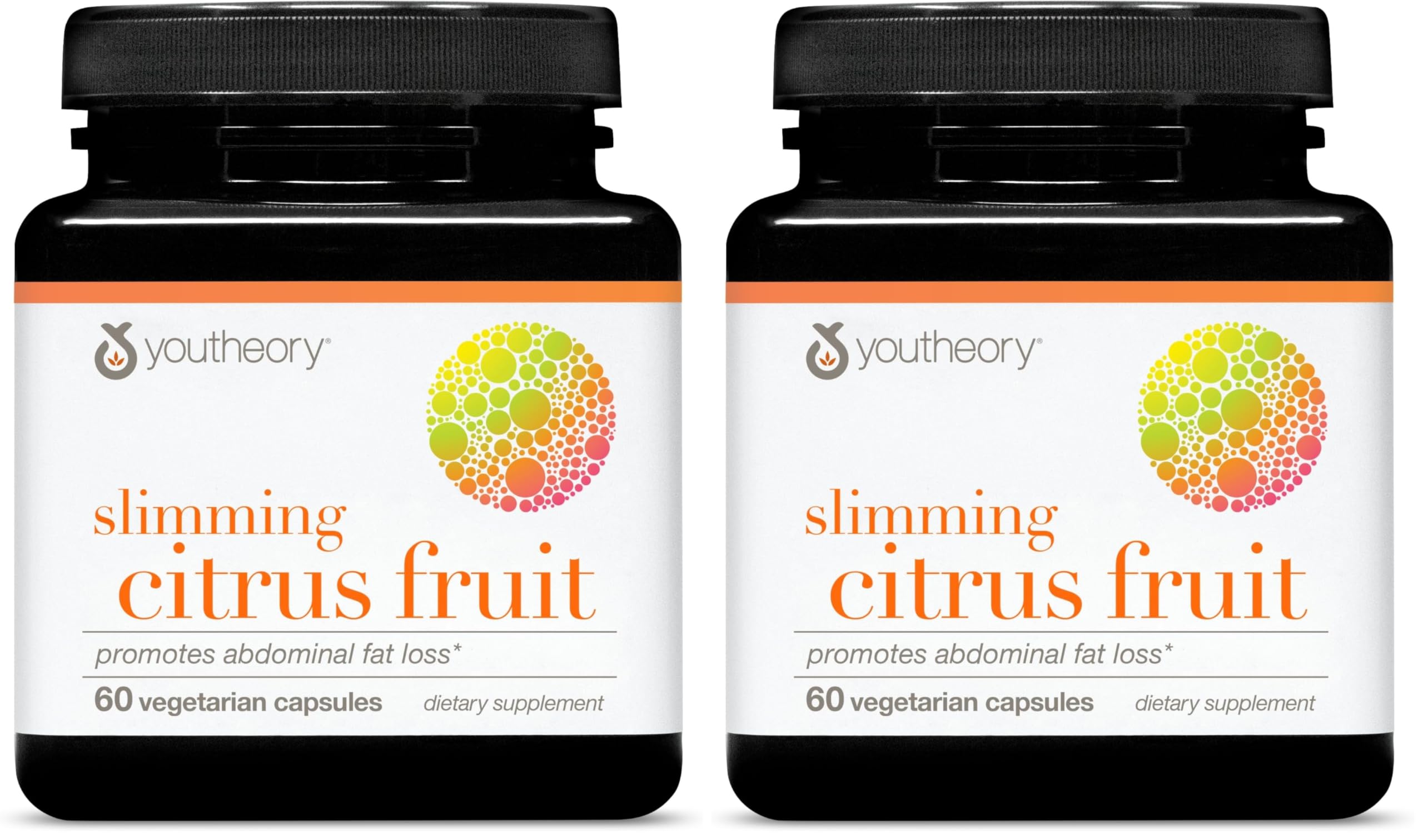 Youtheory Slimming Citrus Fruit - Vegan Health Supplement with Chromium - Supports Overall Wellness* - Dairy, Soy & Gluten Free - 60 Vegetarian Capsules (Pack of 2) 60 Count (Pack of 2)