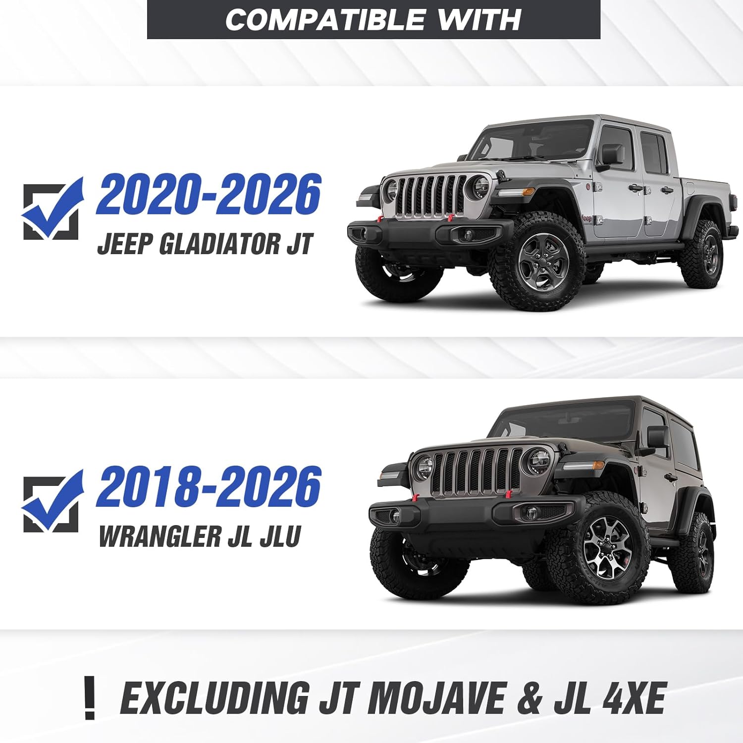 for JL JT Madmax Windshield Frame Cover with 4 x LED Lights Insert Roof Sun Visor Cowl Body Armor Compatible with 2018-2026 Jeep Wrangler JL JLU & Gladiator JT (Excluding JL 4xe & JT Mojave)