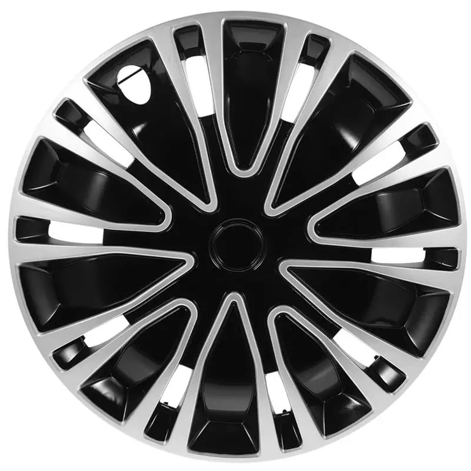 Kołpaki, 15-calowe kołpaki samochodowe skórzane etui na koła osłona piasty pojazdu ściana samochodu(Gloss Black)