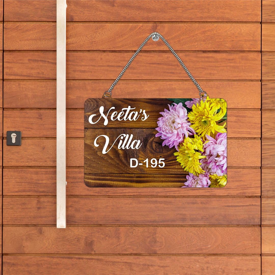 CVANU Customized Wooden Name Plate for Home Entrance Multicolour Size(10.5x18inch)_C1 — Amazon image 24