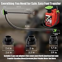 Vista 7 de Bomba automática de transferencia de combustible con sensor de parada automática (3.2 GPM), bomba de combustible eléctrica recargable por USB de 41