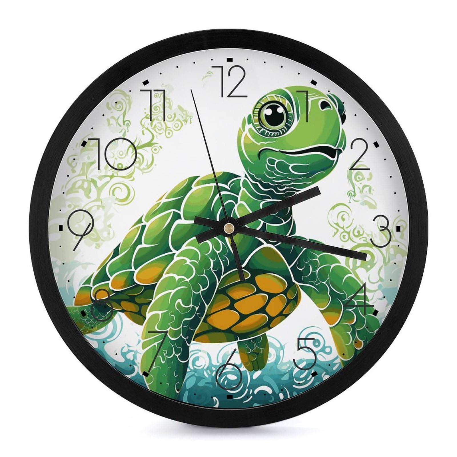 Horloge murale grand cadran tortue cadeau idéal décoration maison