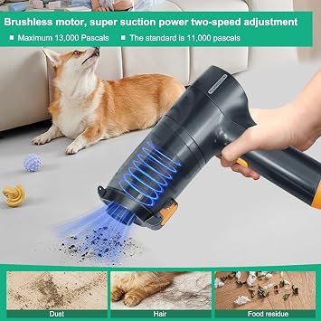 Handheld Car Vacuum Cleaner, 13000PA Hand Held Vacuum Portable Cordless, 2 Suction Modes with Crevice Tool for Car, Office Desk, Keyboards