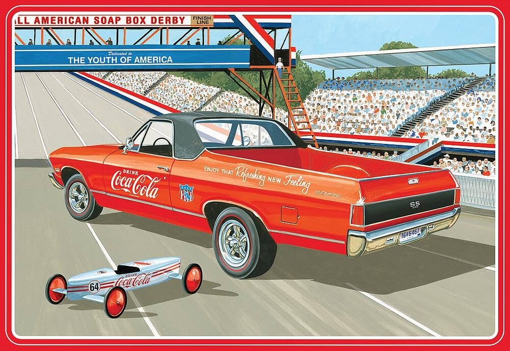 AMT - 1/25 1968 Chevy EL Camino SS (Coca-Cola) - Plastikmodellbausatz, Nicht Bemalt