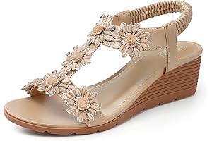 Daisy Fuentes Womens Sandals Wedge Flower