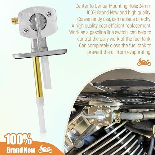 Miniatura 2 de Wai Danie Interruptor de válvula de combustible de gasolina compatible con Yamaha Blaster 200 YFS200 TTR250 TTR230 TTR125 TTR225 XT600 WR250F WR400F