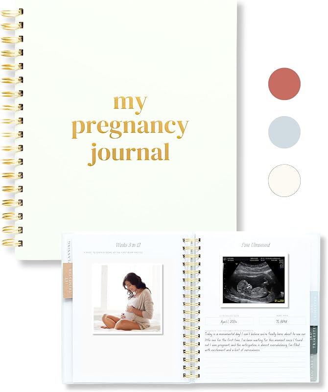 Lamare Pregnancy Journal for First Time Moms 2026 – Pregnancy Scarpbook | Hardcover Pregnancy Planner & Diary | Keepsake with Prompts & Photo Slots | Pregnancy Gift for First Time Moms