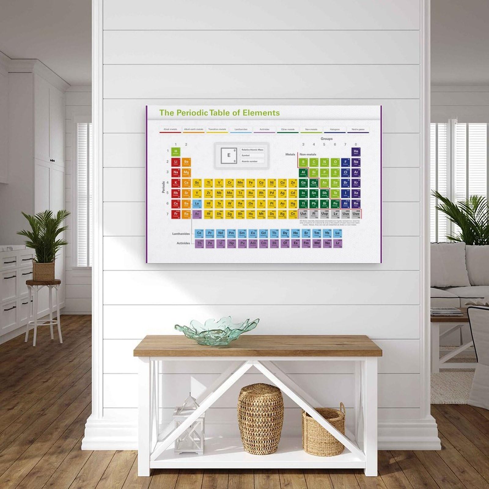 generisch Periodic Table of Elements Chart, nowoczesne wydruki na płótnie, obrazy dekoracyjne do pokoju chłopca lub dziewczynki, obrazy ścienne do salonu i obrazów z motywami świątecznymi, 30 x 40 cm