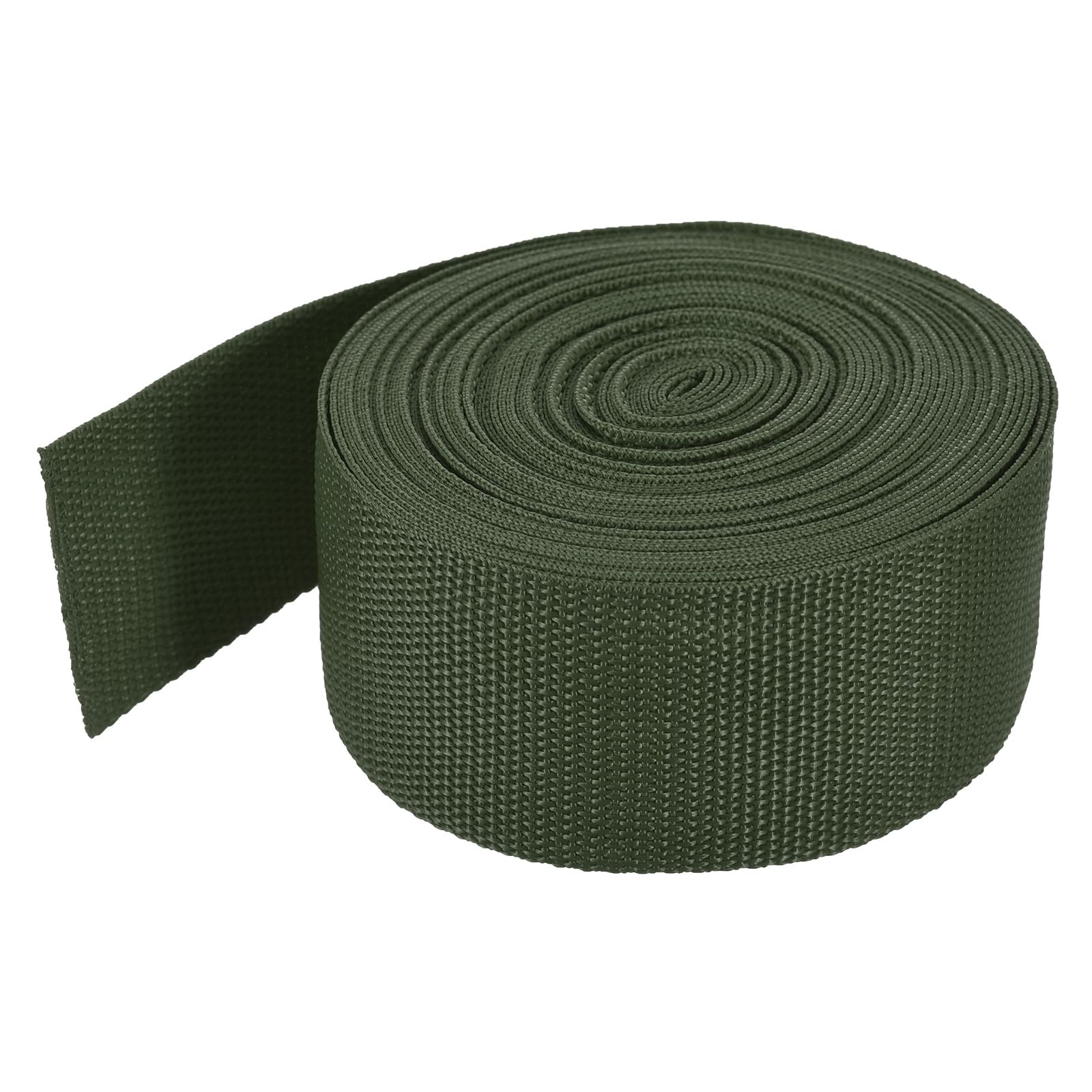 MECCANIXITY Lightweight Polypropylene Webbing Strap 2" 10 Yard Backpack Strapping Band Army Green for Outdoor Luggage Cargo Straps