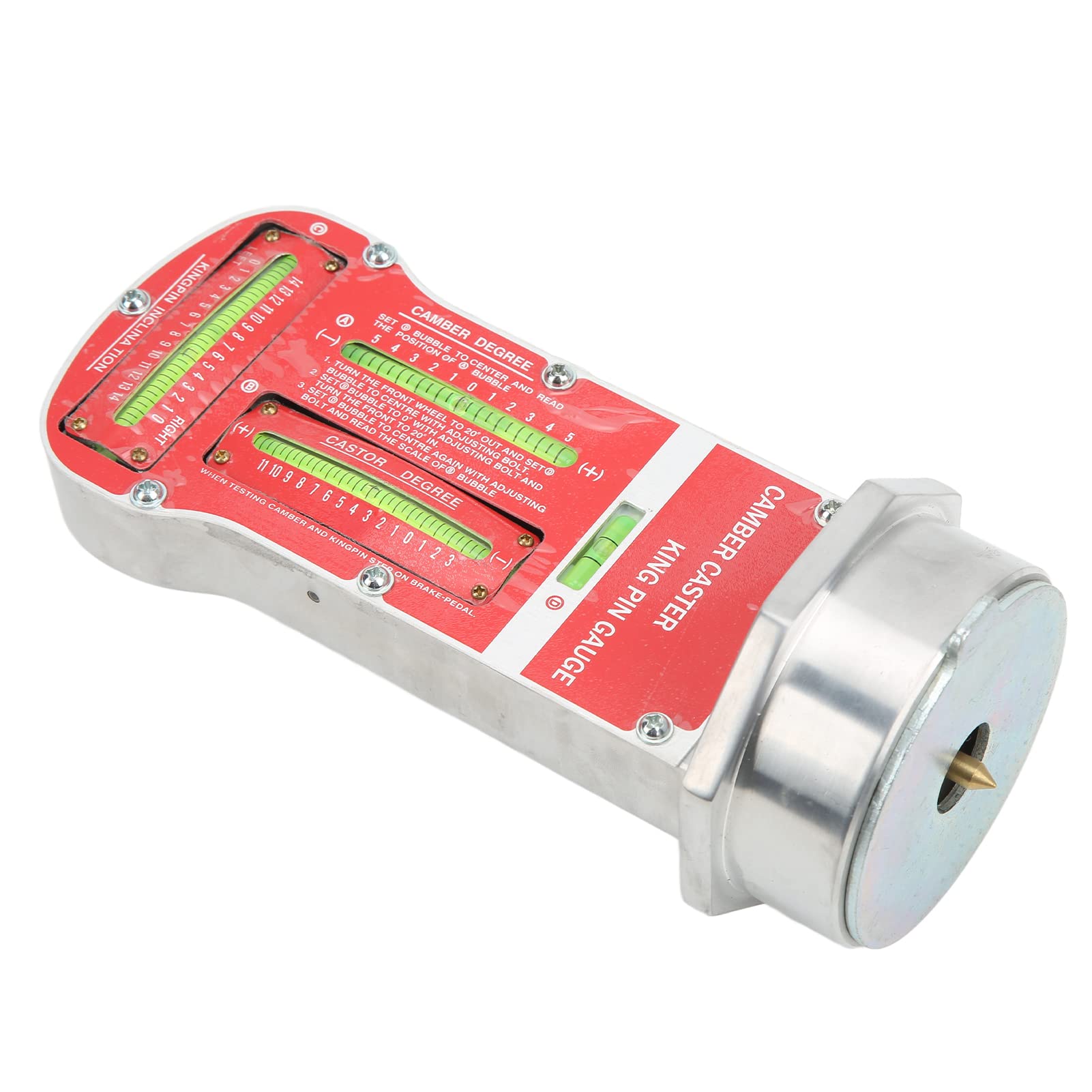 AMONIDA Calibro di Campanatura Magnetico Ad Alta Precisione con Cassetta degli Attrezzi per Un Rapido Allineamento delle Ruote per Meccanici Automobilistici e Appassionati di Fai da Te