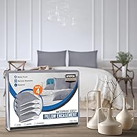 Vista 8 de Utopia Bedding Premium 100% Waterproof Pillow Protectors with Zipper Queen Size (Set of 4), Bed Bug and Dust Mite Proof Zippered Pillow Covers, Gray
