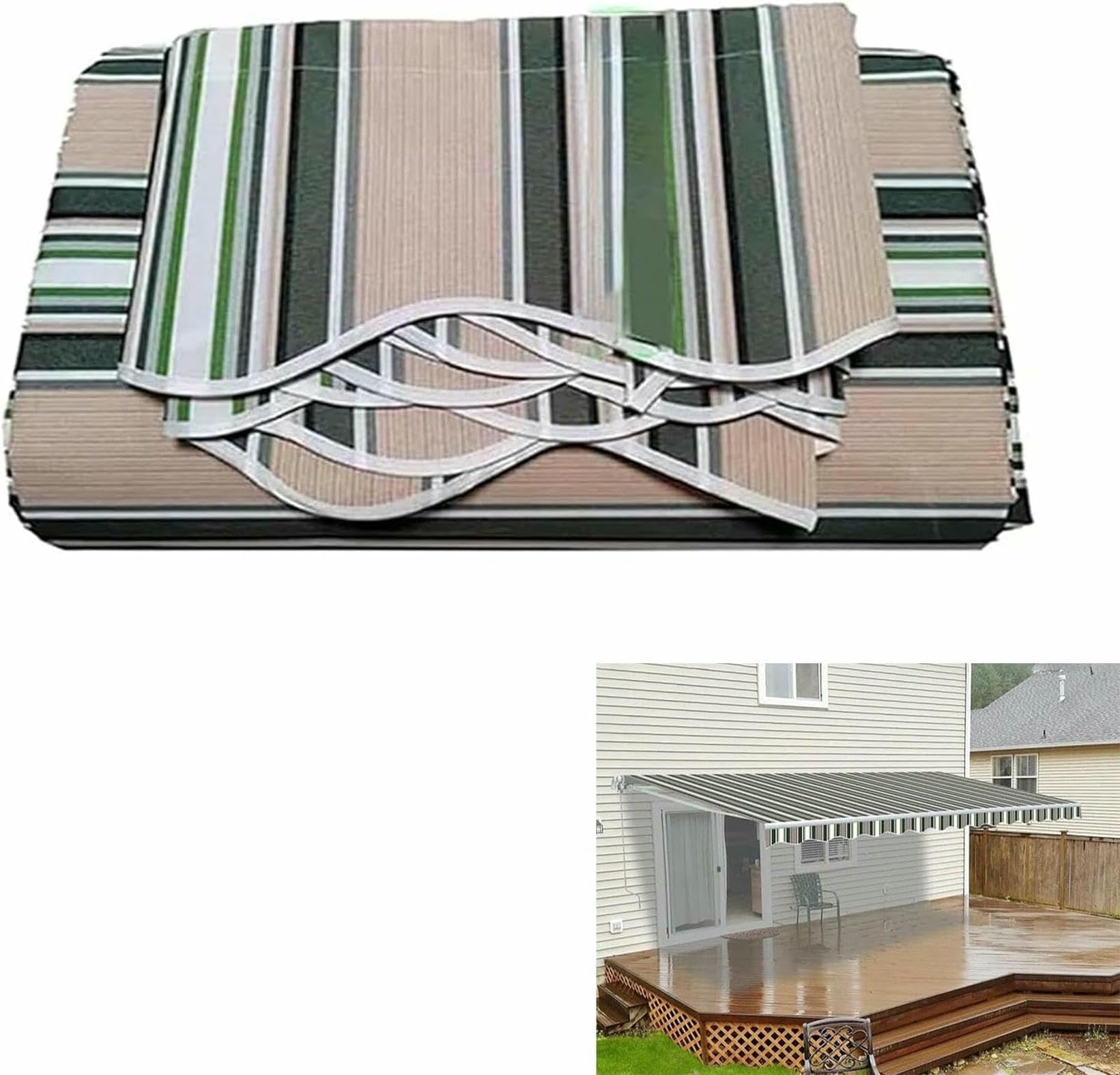 Toile pour auvent de terrasse rétractable manuel imperméable